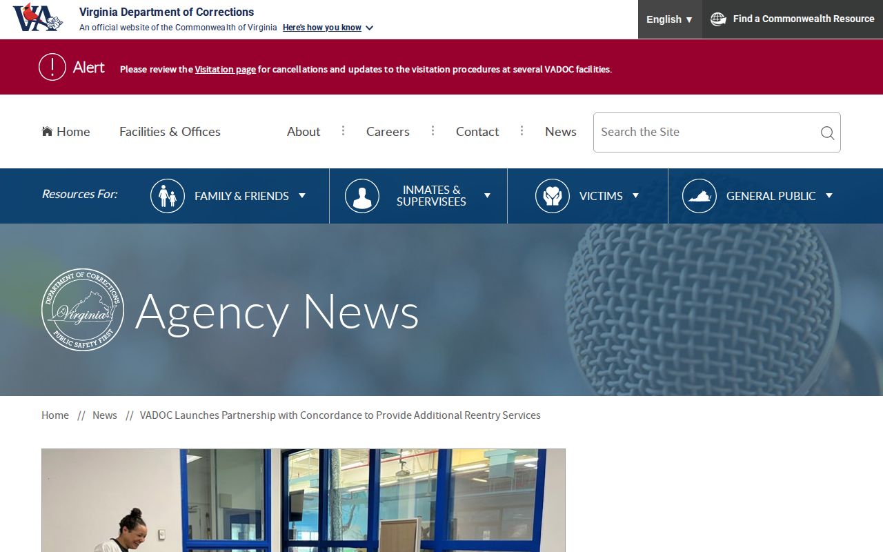 Lunenburg Correctional Center release-planning and reentry program announcement